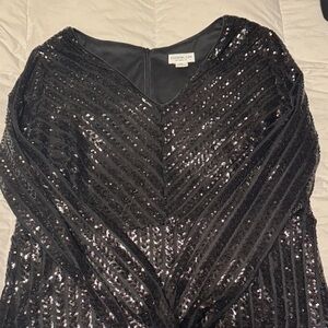 Chic Soul Black Sequin Wedding Dress